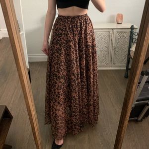Leopard Maxi Skirt